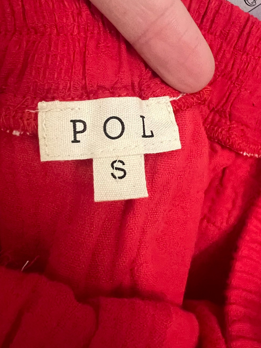POL Red and Cream Patchwork Tank Top - Picture 6 of 7